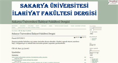 Desktop Screenshot of ifdergisi.sakarya.edu.tr